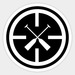 Rowing Paddling Sports Crew Team Target Circle Sticker